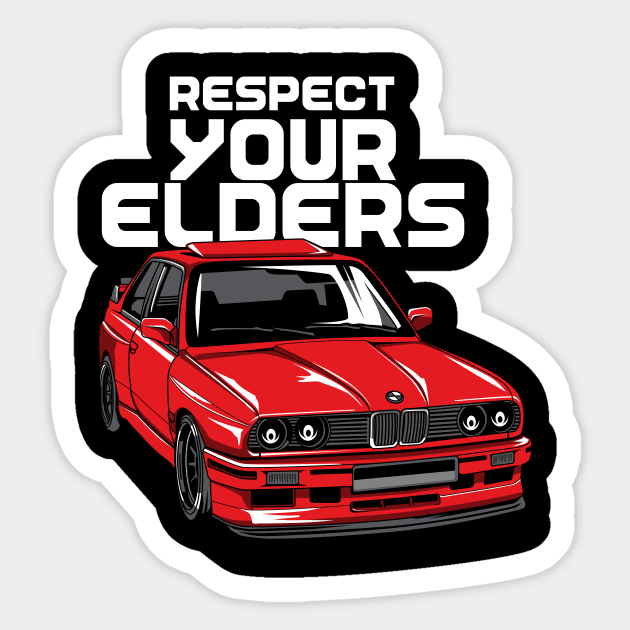 Respect your elders bmw sticker top
